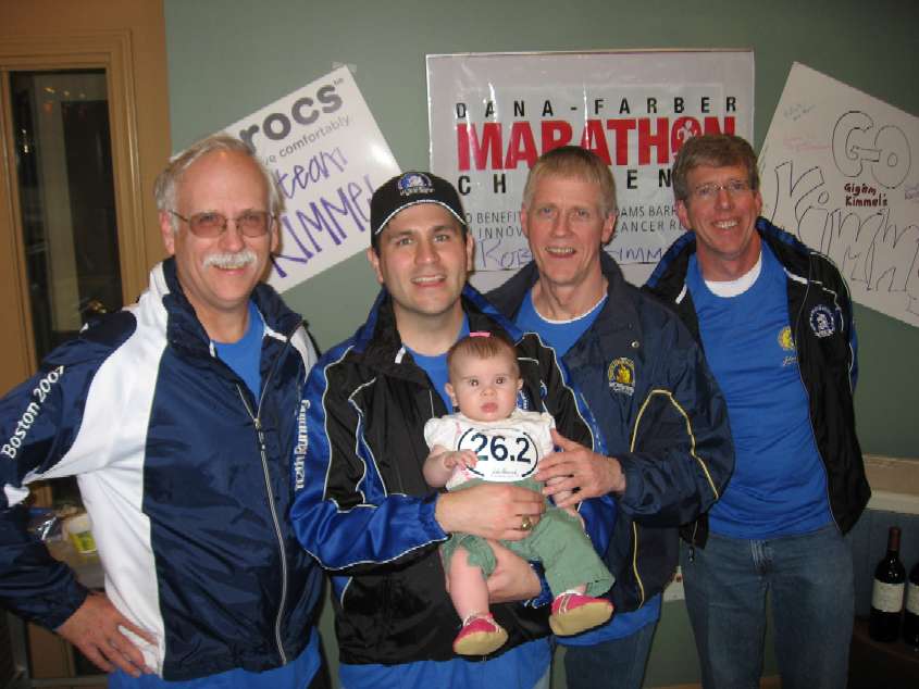 Team Kimmel posing before the Boston Marathon