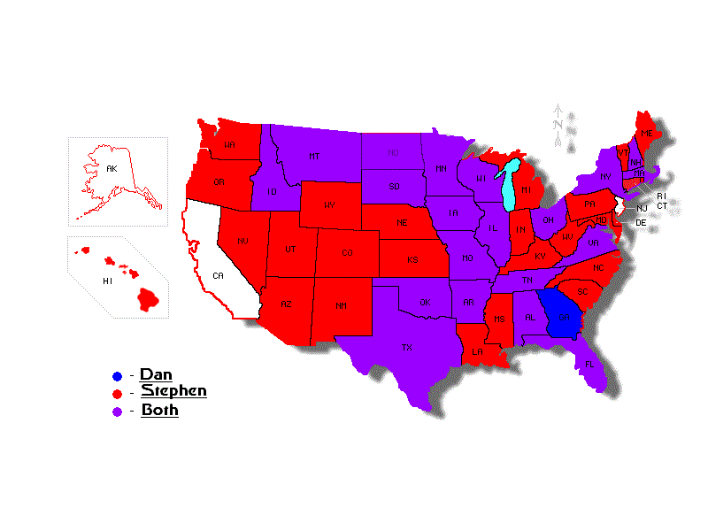 Dan and Stephen 50 state map